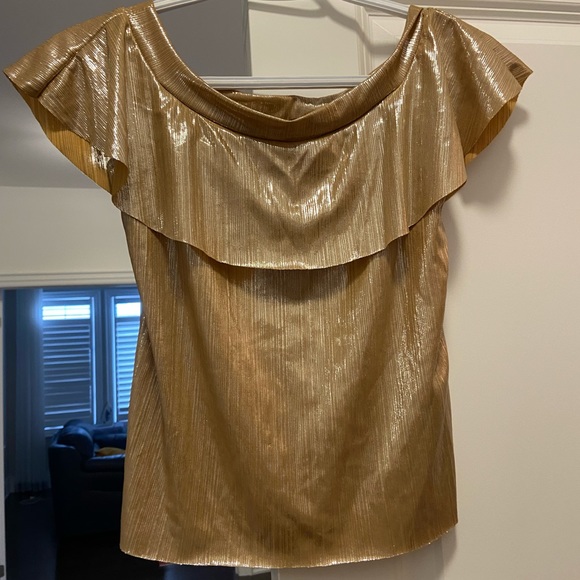 Evening golden formal top - Picture 4 of 5